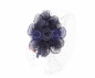 Preview: Bedacht Fascinator Flowers dunkelblau