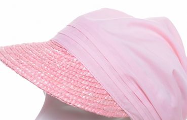 Seeberger Stroh/Stoffcap pink