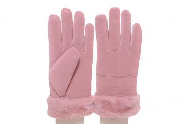 Faustmann Handschuhe Touch Webpelz rosa
