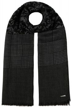 Stetson Scarf Wool Floral black/grey
