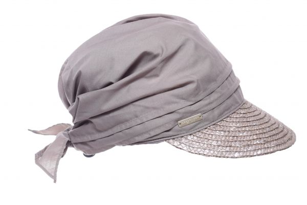 Seeberger Stroh/Stoffcap taupe